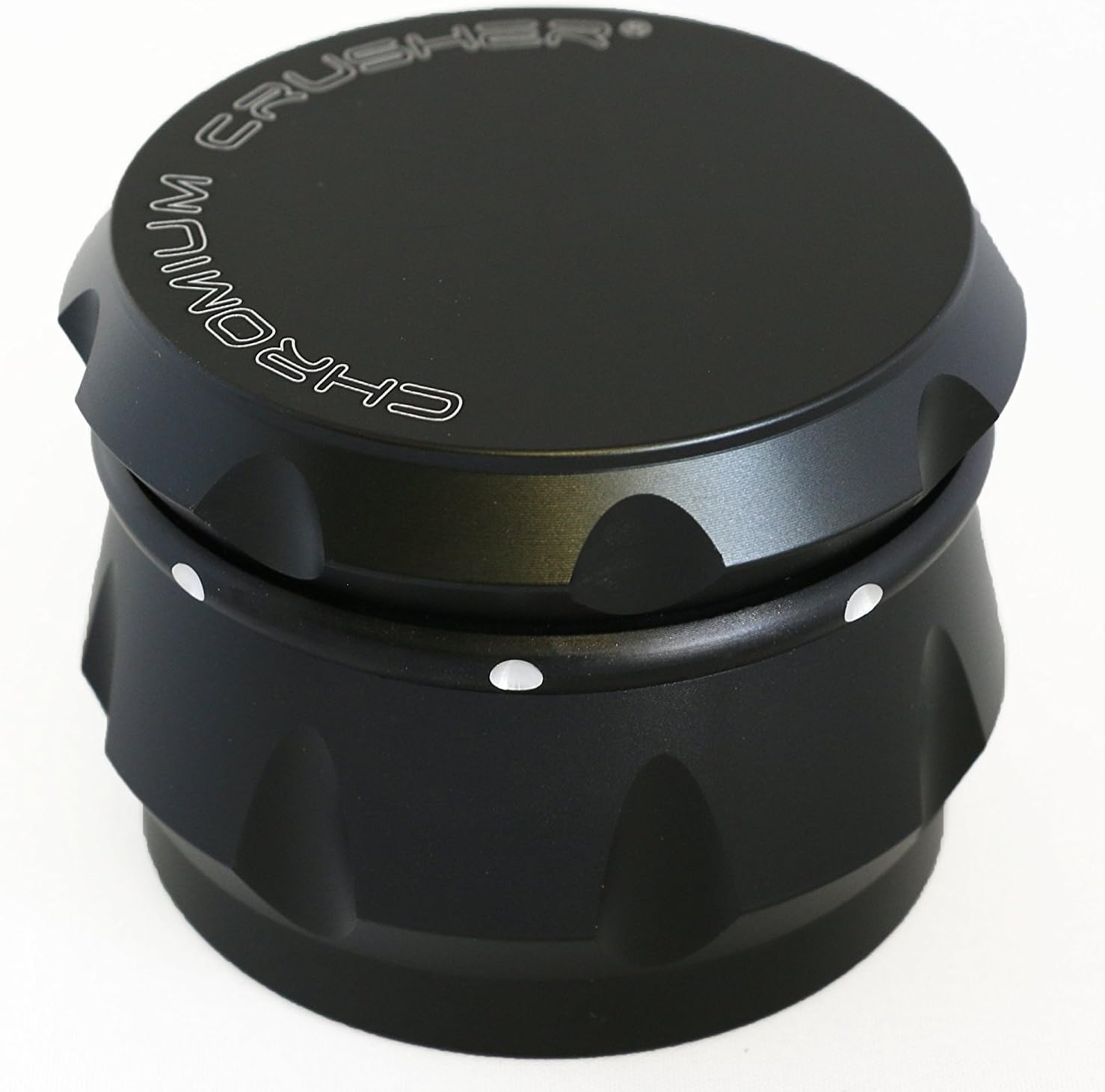 Chromium Crusher Drum 2.5 Inch 4 Piece Tobacco Spice Herb Grinder -Black…