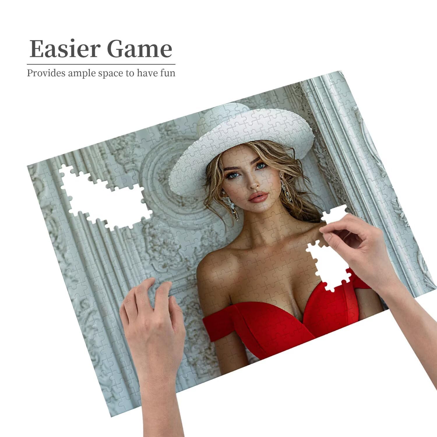 Puzzle in Legno per Adulti 1500 Pezzi | Bellissima donna| Giocattoli Educativi | Puzzle Adulti E Famiglie Decor | Dimensione Di 87x57cm | Regalo Adultis | Regali Natale (Formato: 34.8x22.8in) o-501