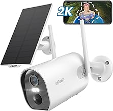 2K Solar Camera Security Outdoor with Spotlight & Siren, AI Detection Wireless Cameras for Home Security, 3MP Color Night Vision/2-Way Talk/Compatible with Alexa