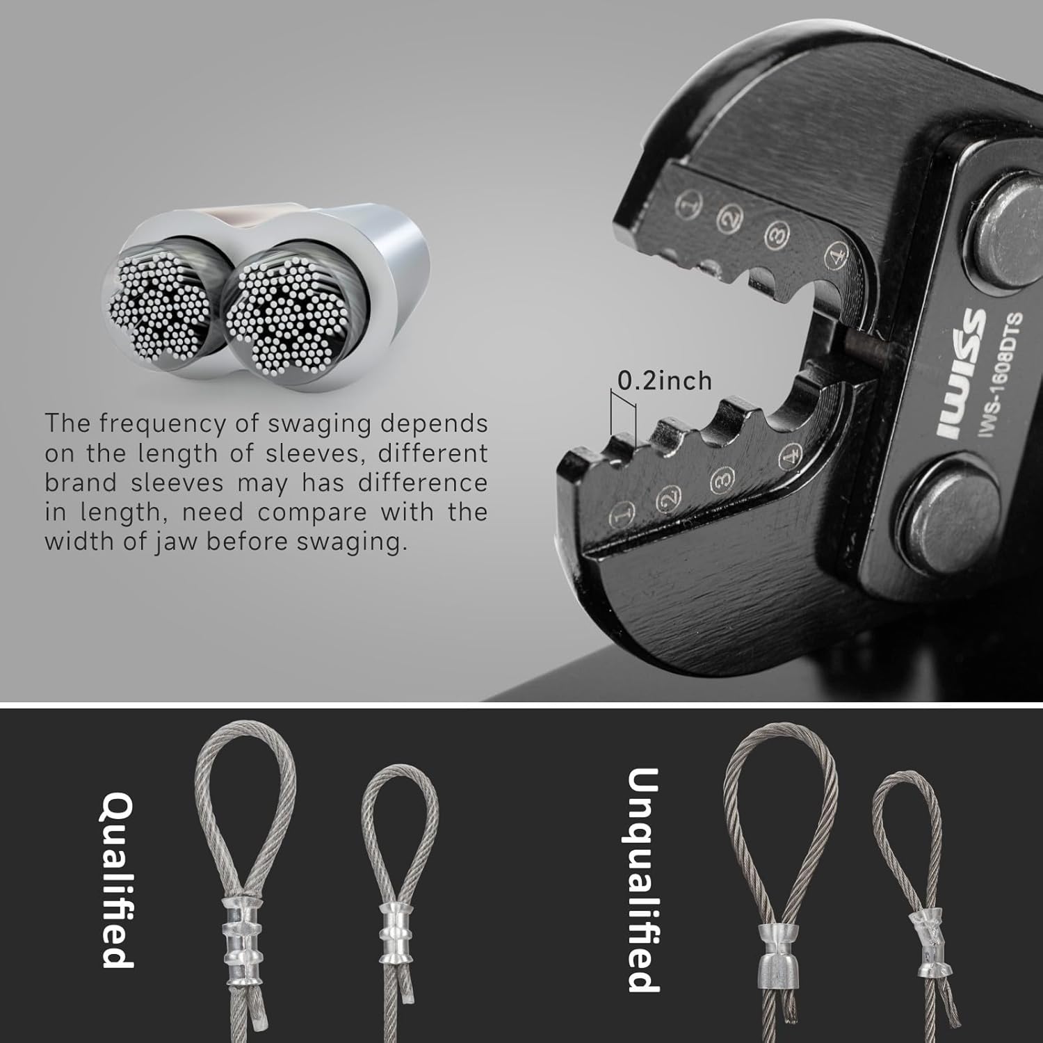 iCrimp Bench Mounted Wire Rope Swaging Tool for Aluminum Sleeves and Annealed Copper Loops from 3/64 to 1/8-inch