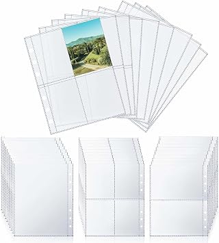 A5 Binder Pockets, 30 Pcs 6 Holes A5 Binder Card Sleeves Waterproof PVC Binders Inserts Zipper Folders for 6-Ring Notebook Loose Leaf Bags Game Cards Photocard