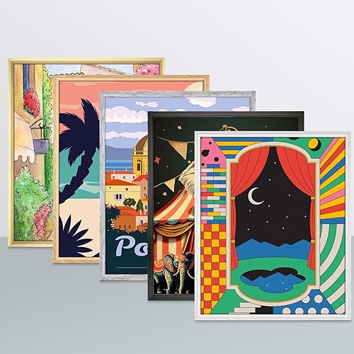 Vista 175 de GULETHUN Marco de fotos de 24 x 36 pulgadas, marco para póster blanco, decoración del hogar, marcos naturales de galería, formato horizontal