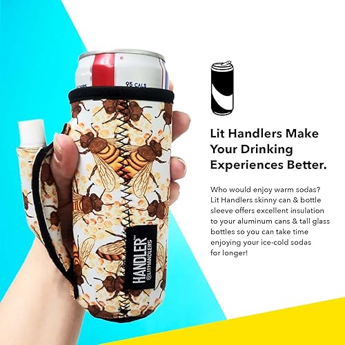 Miniatura 4 de Lit Handlers - Soporte delgado para latas, funda para latas de 12 onzas de alto para bebidas delgadas, material de neopreno, enfriador y cubierta