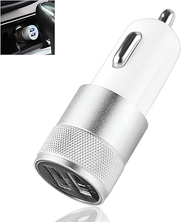 TiooDre Cargador USB para el coche [Quick Charge 3.0 y 12V / 2.1A, alta velocidad de carga inteligente, incorporada Protecci�n de Seguridad] Adaptador de carga r�pida del tel?fono para Samsung, iPhone