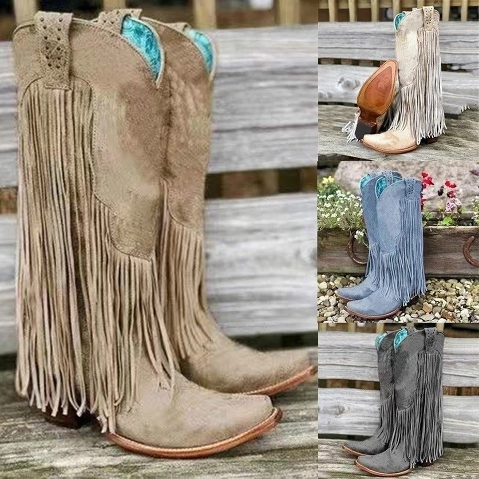 Stivali Gomma Donna Eleganti Lunghi con Cerniera Laterale E Lacci con Motivo Stampato Impermeabili Stivali di Wellington Generisch Stivaletti da Lunghi Cerniera Leggero Antiscivolo Scarpe