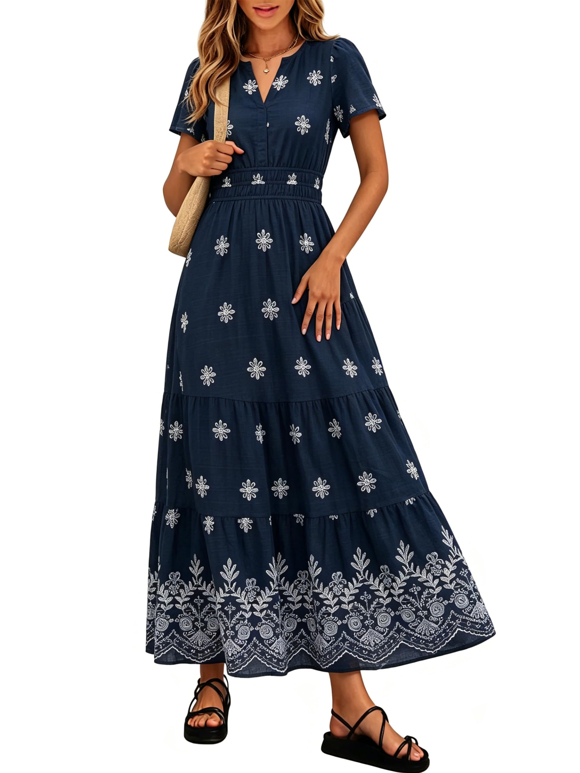 Photo 1 of Simplee Women's Boho Maxi Dress