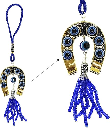 Miniatura 13 de LUCKBOOSTIUM Evil Eye Keychain & Protection with Tassel, Evil Eye Car Hanging Ornament, Home and Rear View Mirror Accessories Mano Hamsa con