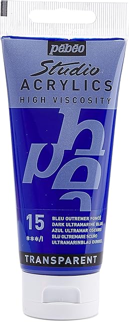 PEBEO 100 ml Studio Acrylic Paint, Dark Ultramarine Blue, 831-015
