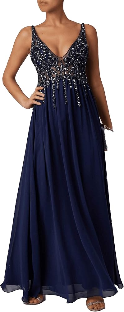 Mascara Marine Mc181626 Raindrop Beaded Prom Dress, navy : Amazon.de: Fashion Mascara Marine Mc181626 Raindrop Beaded Prom Dress, navy : Amazon.de: Fashion