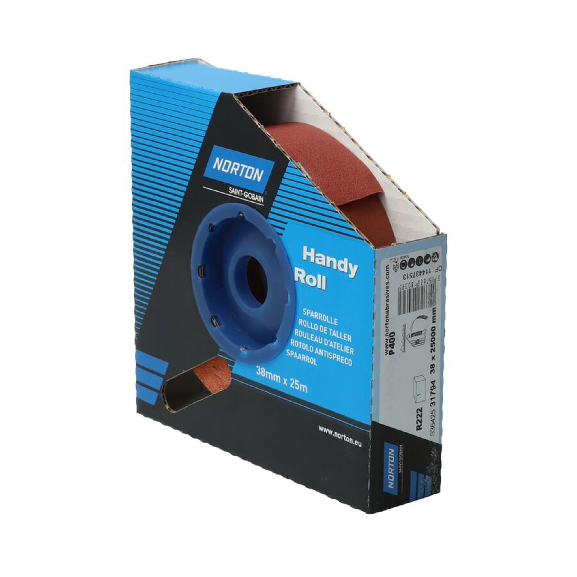 Norton handy rolls - Lija rollo r222 38mm 25m g400