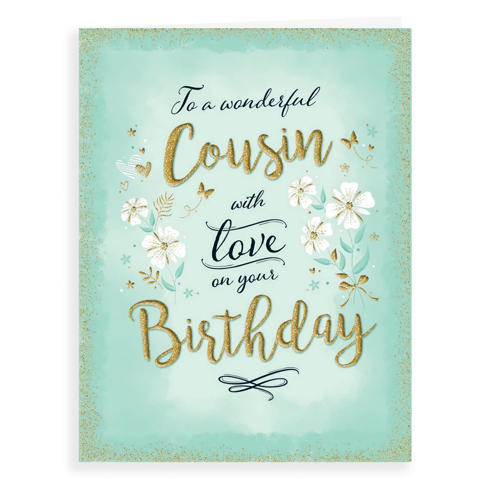Piccadilly Greetings Modern Birthday Card Cousin F - 8 x 6 inches