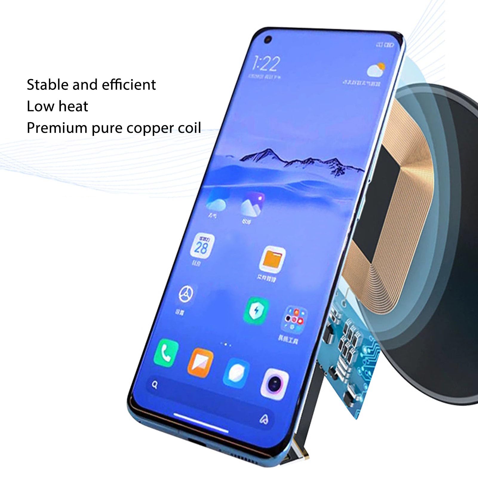 Draadloze Qi Type C Oplaadontvanger, Magic Tag Draadloze Oplader Adapter USB C Ultra Slim Correctie Module Chip voor Google Pixel 2XL-XL-LG V20- LG G5- Samsung Galaxy A5-A7