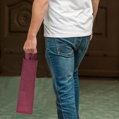 Miniatura 4 de 20 bolsas de vino reutilizables, bolsas de regalo de vino de 4 x 3.5 x 13.8 pulgadas, bolsas de vino de tela no tejida para botellas de vino, bolsas