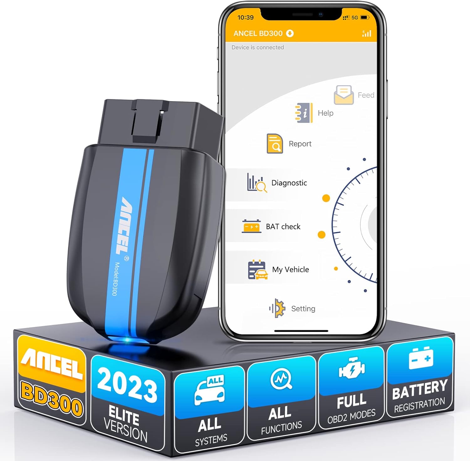 ANCEL BD300 OBD2 Bluetooth 5.0 Adapter Scanner für BMW Group Fahrzeug ...
