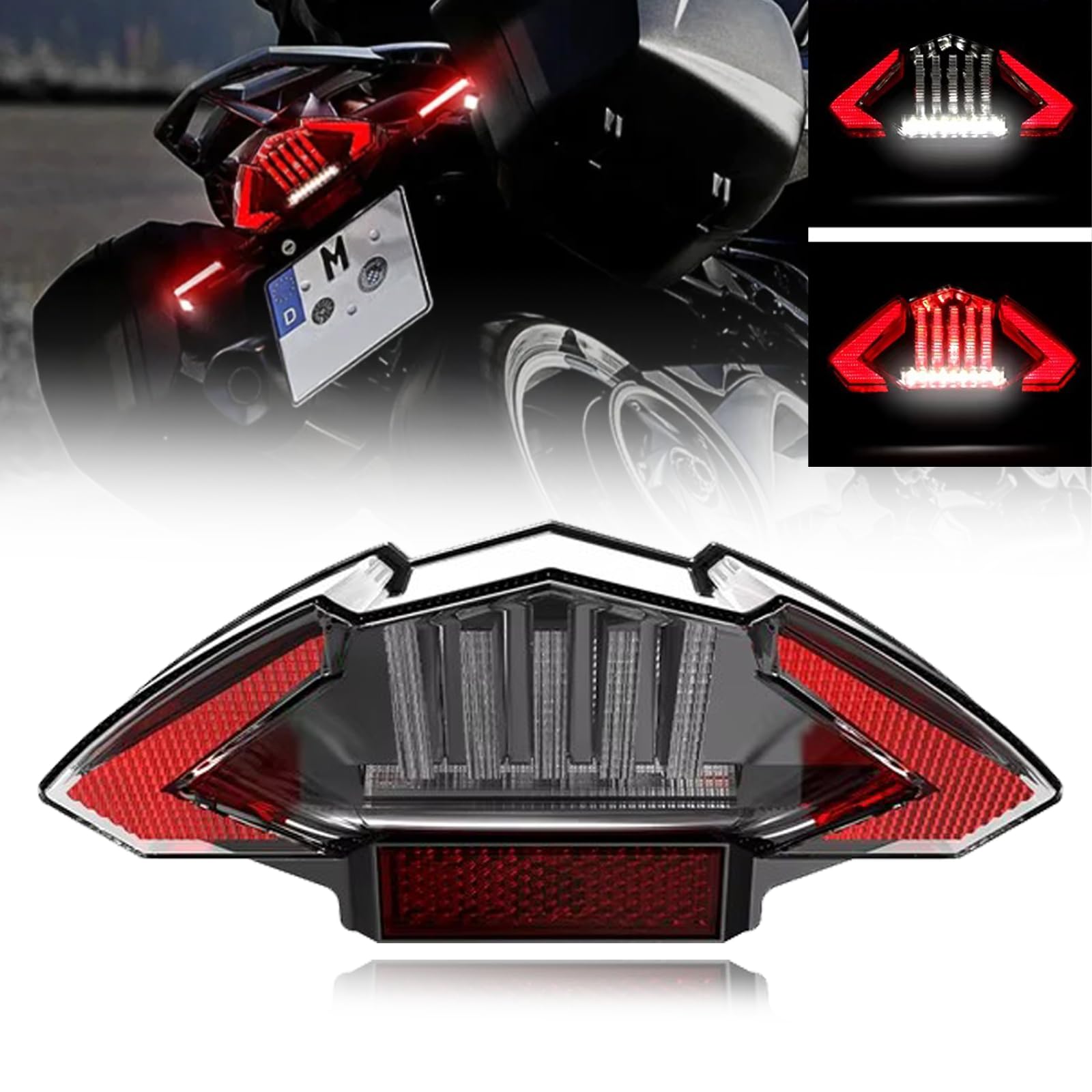 Motorrad LED Rücklicht Bremslicht E-geprüft für BMW F800GT F800R F650 R1200 GS ADV