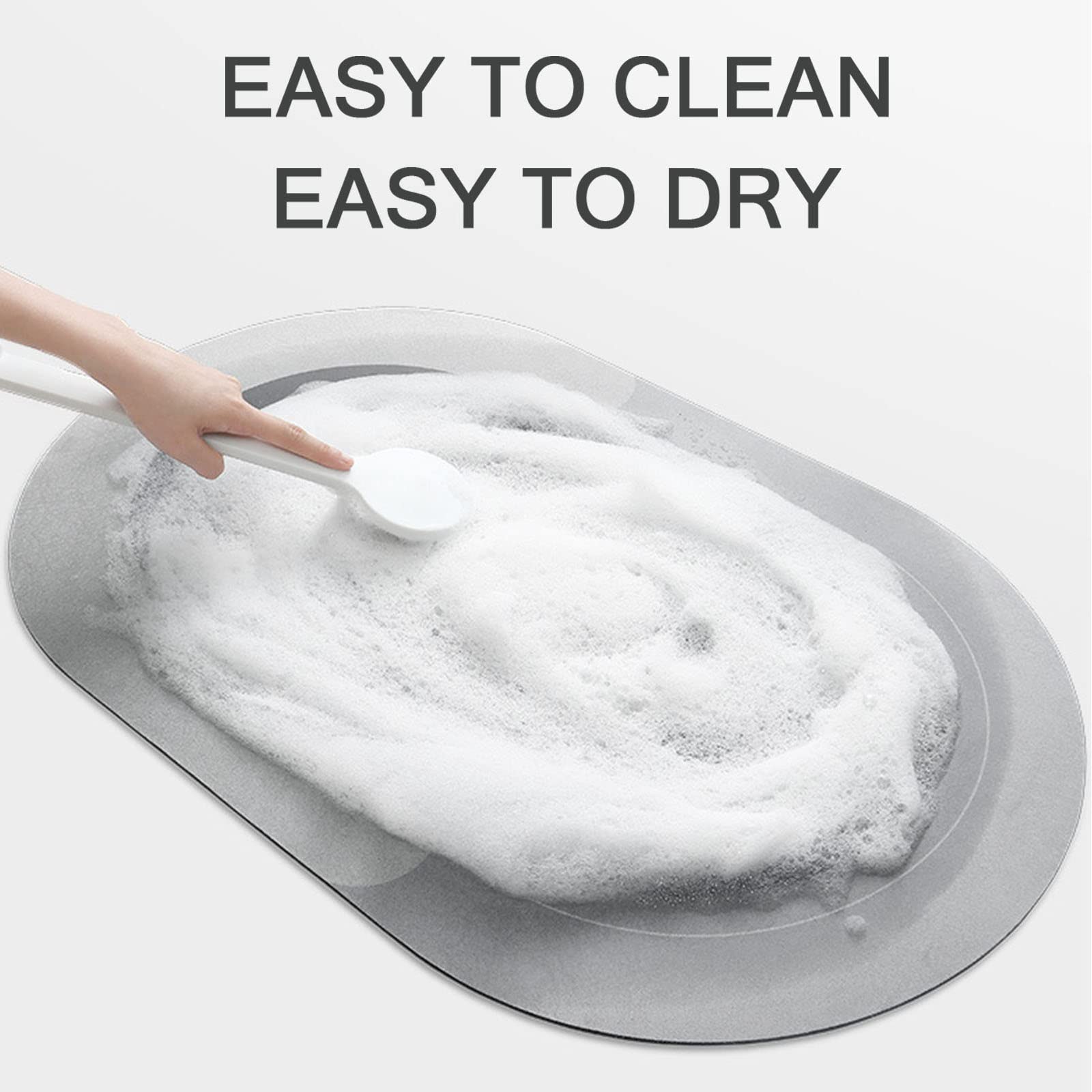 Alfombra de Ducha Curvada, alfombras de baño Antideslizantes, alfombras de baño súper absorbentes, Alfombra de baño Antideslizante, Suave y cómoda, d