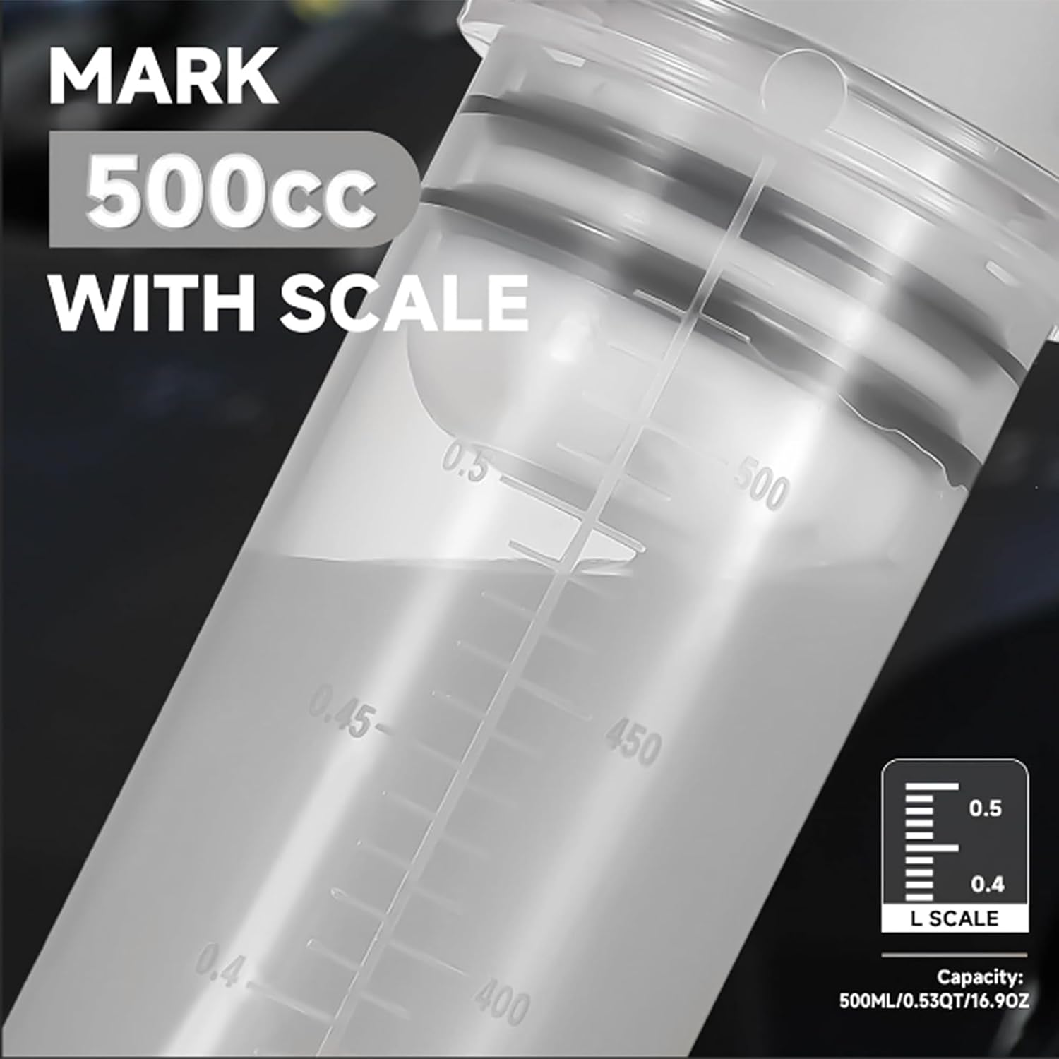 500cc Fluid Extractor Pump for Automotive Use,Manual Oil Change Syringe with 70cm Rubber Hose & 2pcs 30cm Extension Tubes for Easy Oil Change