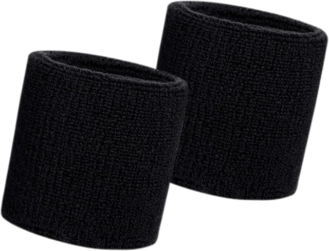 HANERDUN Sports Wristbands Sweat Wrist Sweatbands For Men And Women Terry Cloth Wrist bands Sweat For Gym Running Basketball Tennis Working Out
