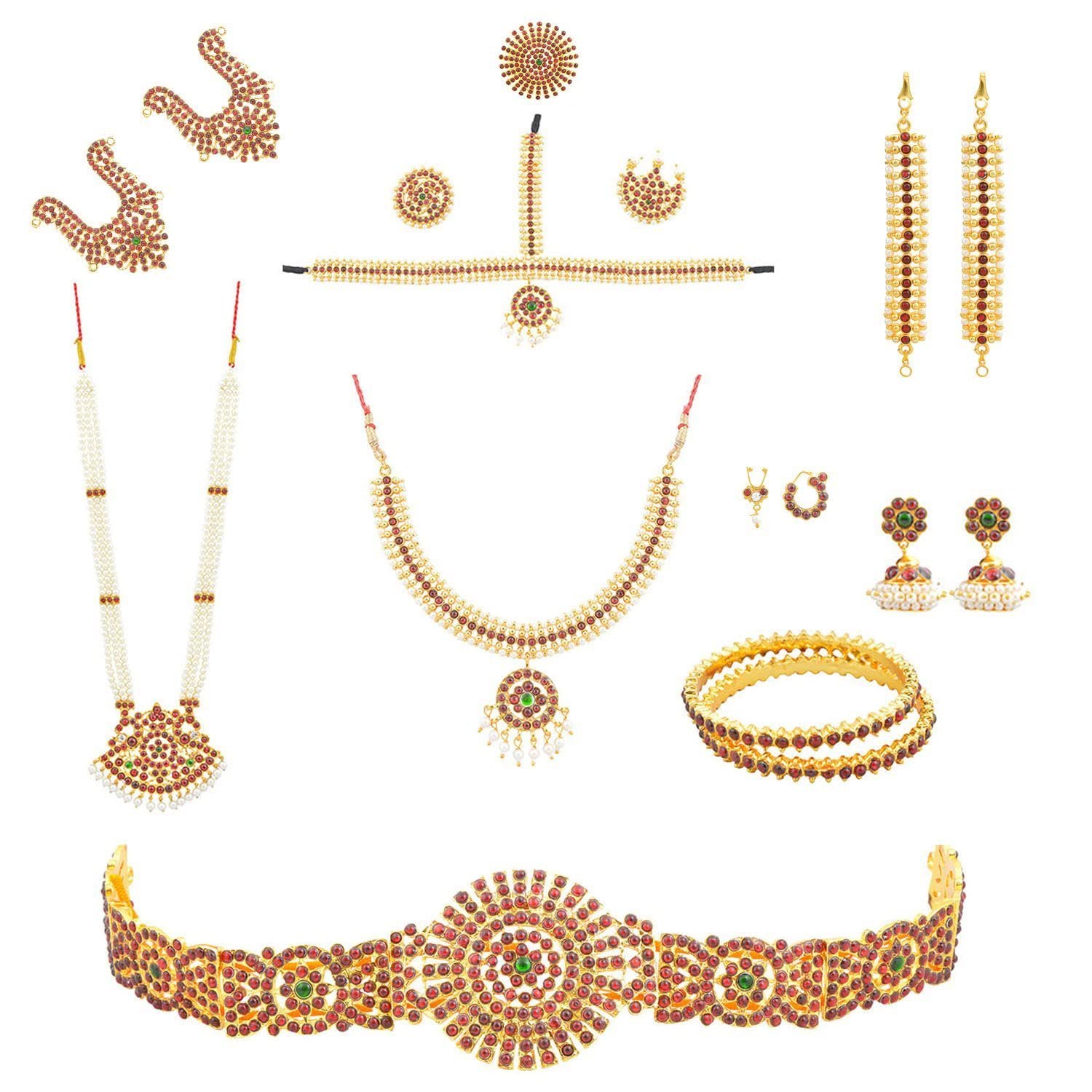 Girls Elite Trade Classical/Bharatnatyam Dance Jewelry Set (B0BZWRQY5P) Amazon Price History, Amazon Price Tracker