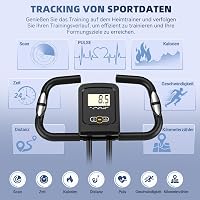 VANNECT Összecsukható Szobakerékpár - Narancs, LCD Kijelzővel, Pulzusmérővel, 150 kg Teherbírással, Otthoni Edzéshez, Idősebbek Számára is 6