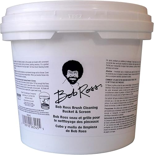 Miniatura 2 de Bob Ross R6545 Cubeta con rejilla para limpiar brochas