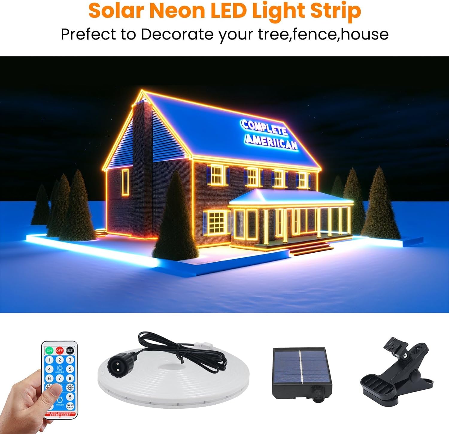 KISUFUソーラーパワー12VネオンLEDストリップライト、2835 120 LEDs/m IP67防水シリコンDIYネオンサイン