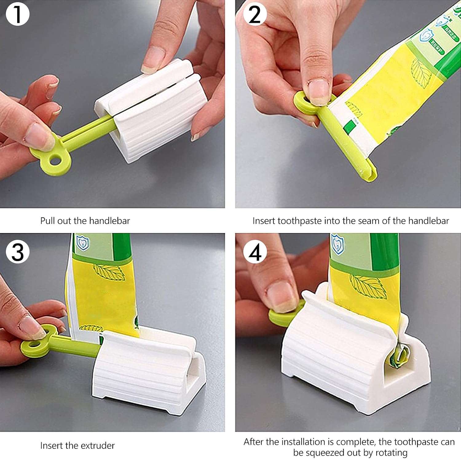 3 Pieces Rolling Tube Toothpaste Squeezer, 40 x 54 x 36mm Turn Easily