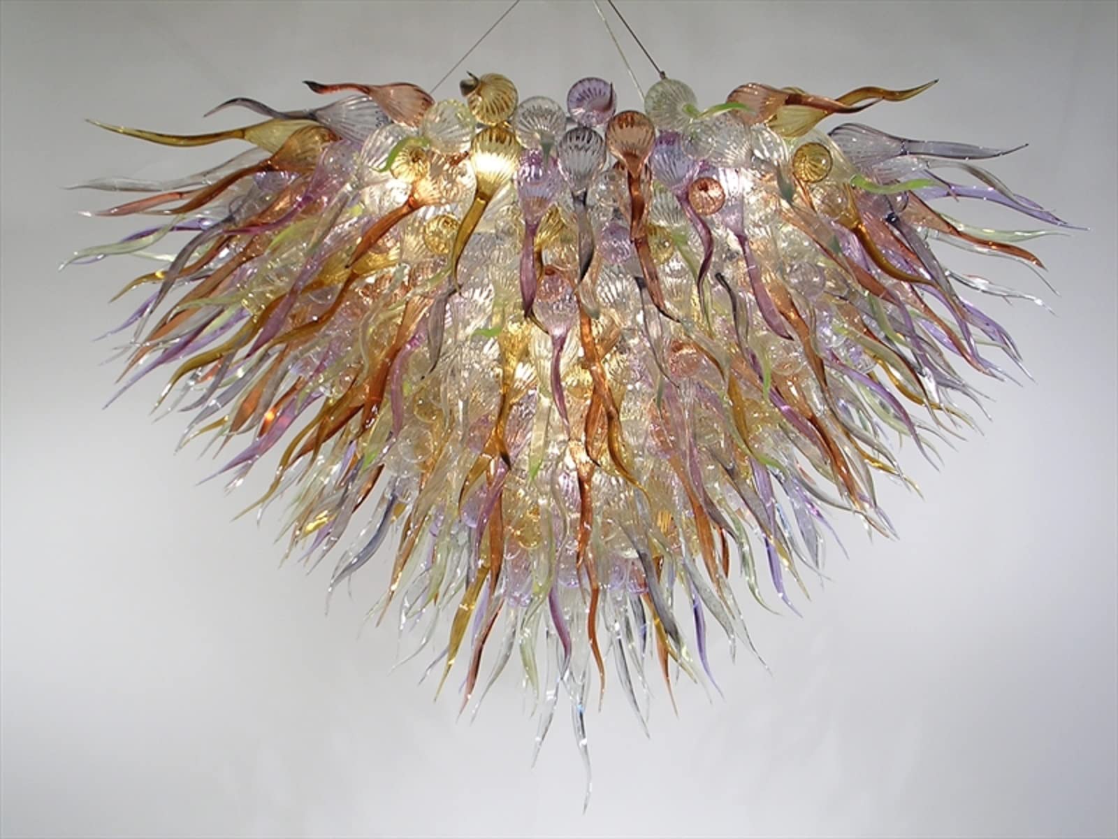 Hand Blown Glass Chandelier, Modern Luxury Art Chandeliers (Customizable Size& Color), Ceiling Light Hanging Pendant Light Fixture for Kitchen, Bedroom, Dining Room, Living Room - LR283-80*60cm