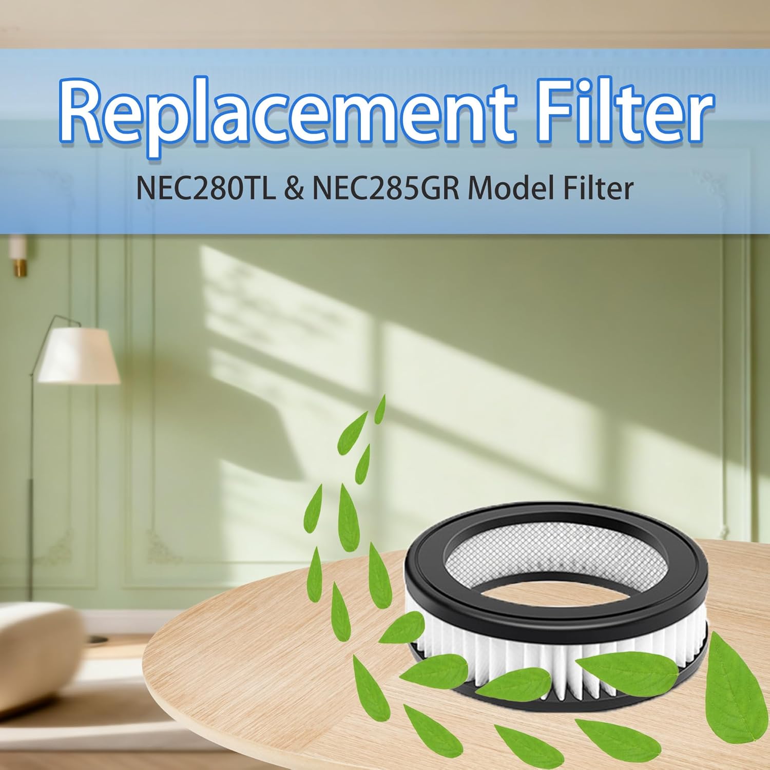NEC280TL & NEC285GR Replacement Parts for Eureka NEC280TL / NEC285GR bagged Canister Vacuum Cleaner Accessories | Include 4 HEPA Filters