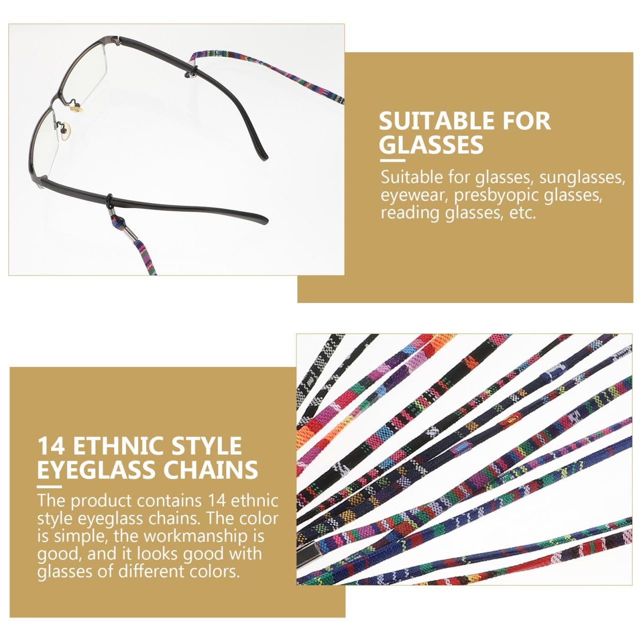 SOIMISS Gafas De Cuerda Colgador De Gafas Anti Pérdida Cadena Para Colgar Gafas Cadena Colgante Gafas Colgando Cadenas Gafas Colgando Cuerda Poliéster Algodón