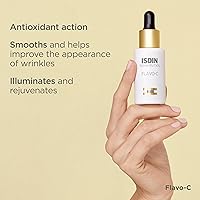Vista 4 de ISDIN Flavo-C Vitamina C y Antioxidante Antienvejecimiento Beneficios Suero, Aumenta el brillo de la piel, elasticidad y textura, 1 onza líquida