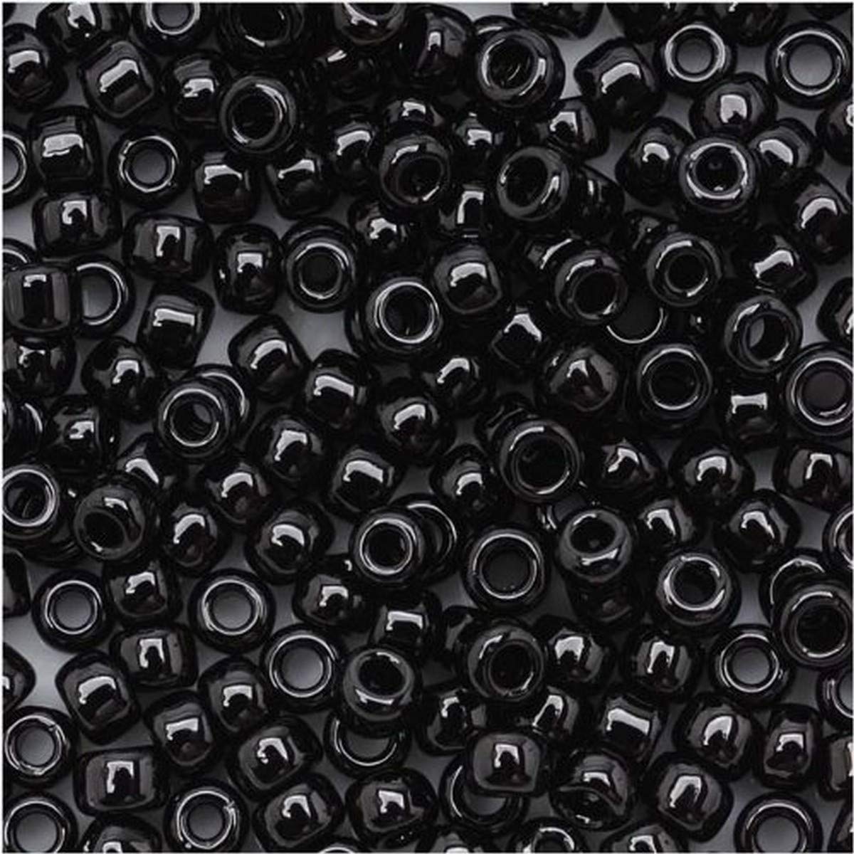 Toho Round Seed Beads Size 8/0, 49 Opaque Jet/Black 2.5" Tube, Apprx. 8 Grams, Imported 3mm Japanese Seed Beads for Jewellery Making, Beading, Embroidery, Art and Craft