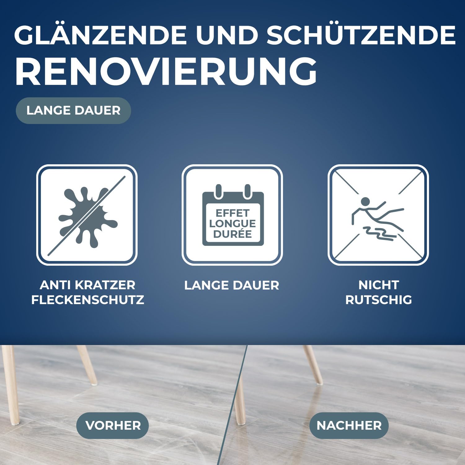 STARWAX - Glanzauffrischer für Parkett - Pflegeprodukt für Parkett - Hält bis zu 1 Jahr an - Lange Glanzwirkung - Gegen Kratzer, gegen Flecken - Rutschfest - - Kanister 1 l