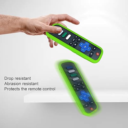 Miniatura 9 de Funda protectora para control remoto Roku, material de silicona respetuoso con el medio ambiente, a prueba de caídas, a prueba de polvo, lavable,
