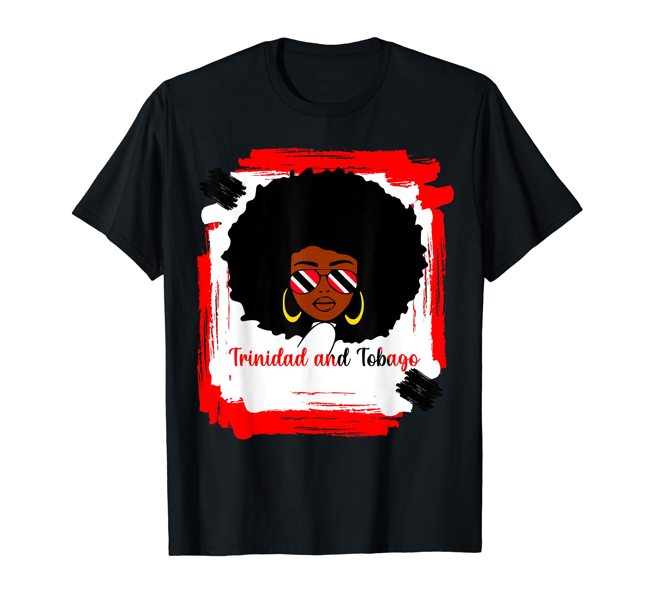 Messy Bun Grils Woman Womens Trinidad Tobago FlagMessy Bun Grils Woman Womens Trinidad and Tobago Flag T-Shirt