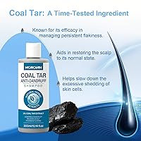 Vista 4 de Morovan Coal Tar Dandruff Shampoo: 2% COAL TAR Extract for Severe Dandruff, Psoriasis & Itchy Scalp Medicated Treatment for Seborrheic Dermatitis