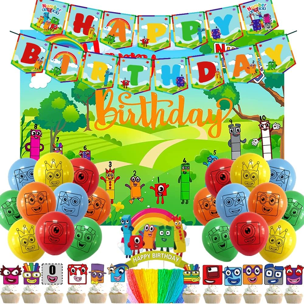 My Party Box Corner - Number blocks Birthday Decorations