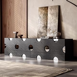 12 Living Room Wall Decor Ideas Around TV for Clean Stylish Framing 98 Black TV Stand for Living Room for 65 70 75 80 inch, Modular Entertainme...