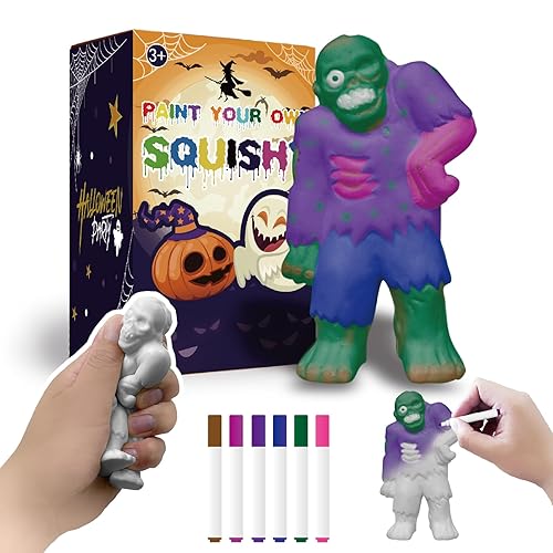 Zombie Squishy Painting Kit, Monster Toys for Boys & Girls,