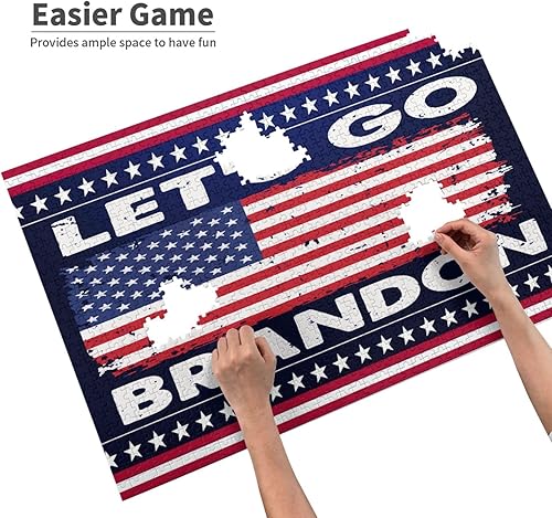 Miniatura 4 de Let's-Go-Brandon-Anti Biden Regalos para Mujeres Hombres Regalos Rompecabezas de 1000 piezas Rompecabezas de 29.5 x 19.7 pulgadas Rompecabezas de
