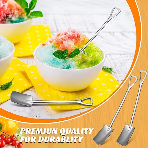 Miniatura 3 de Gerrii 100 cucharas de postre de acero inoxidable de 6.1 pulgadas, cucharas de gelato para postre, café, fruta, helado, cocina, restaurante, hogar