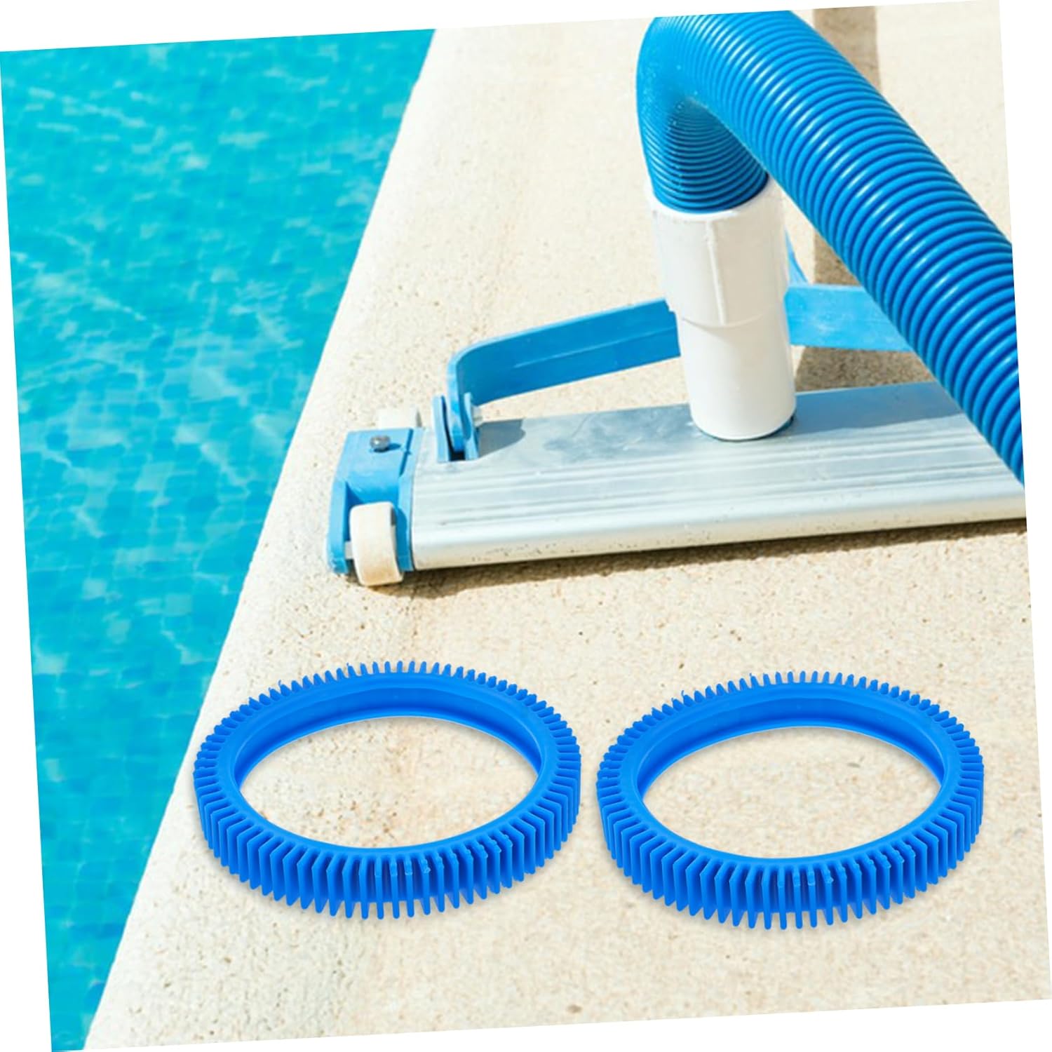 VANZACK 8pcs Pool Replacement Tires Tyre Belt Accessories for Enhanced Cleaning Efficiency Suitable for Intex Pools and More