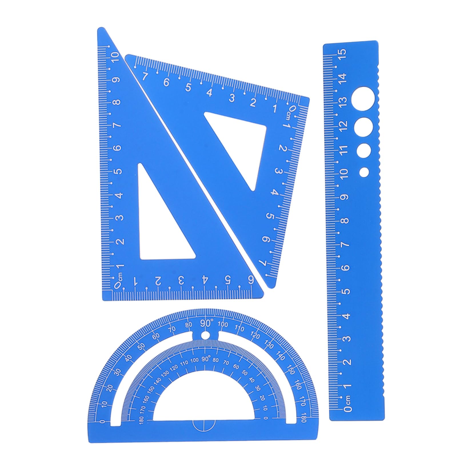 DOITOOL 5 Set Alluminio per Goniometro e Squadretta per Scolastico e Professionale Design Kit Versatile per Misurazioni Accurate