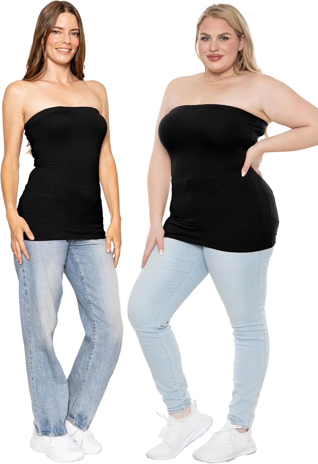 STRETCH IS COMFORT Women's & Plus Mid and Long Length Tube Top | X Small - 5X - Image 2
