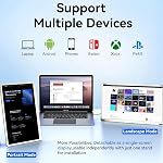 Laptop Screen Extender - 15.6" Laptop Dual Screen Extender Monitor - Travel Monitor with Speakers USB-C,FHD 1080P IPS Dual Display Extension,Compatible with Windows Chome Linux Android | 15.6"