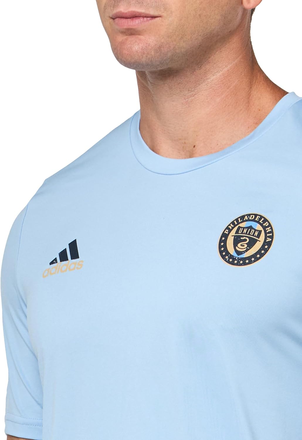 adidas Mens Philadelphia Union MLS Short Sleeve T-Shirt - Image 3