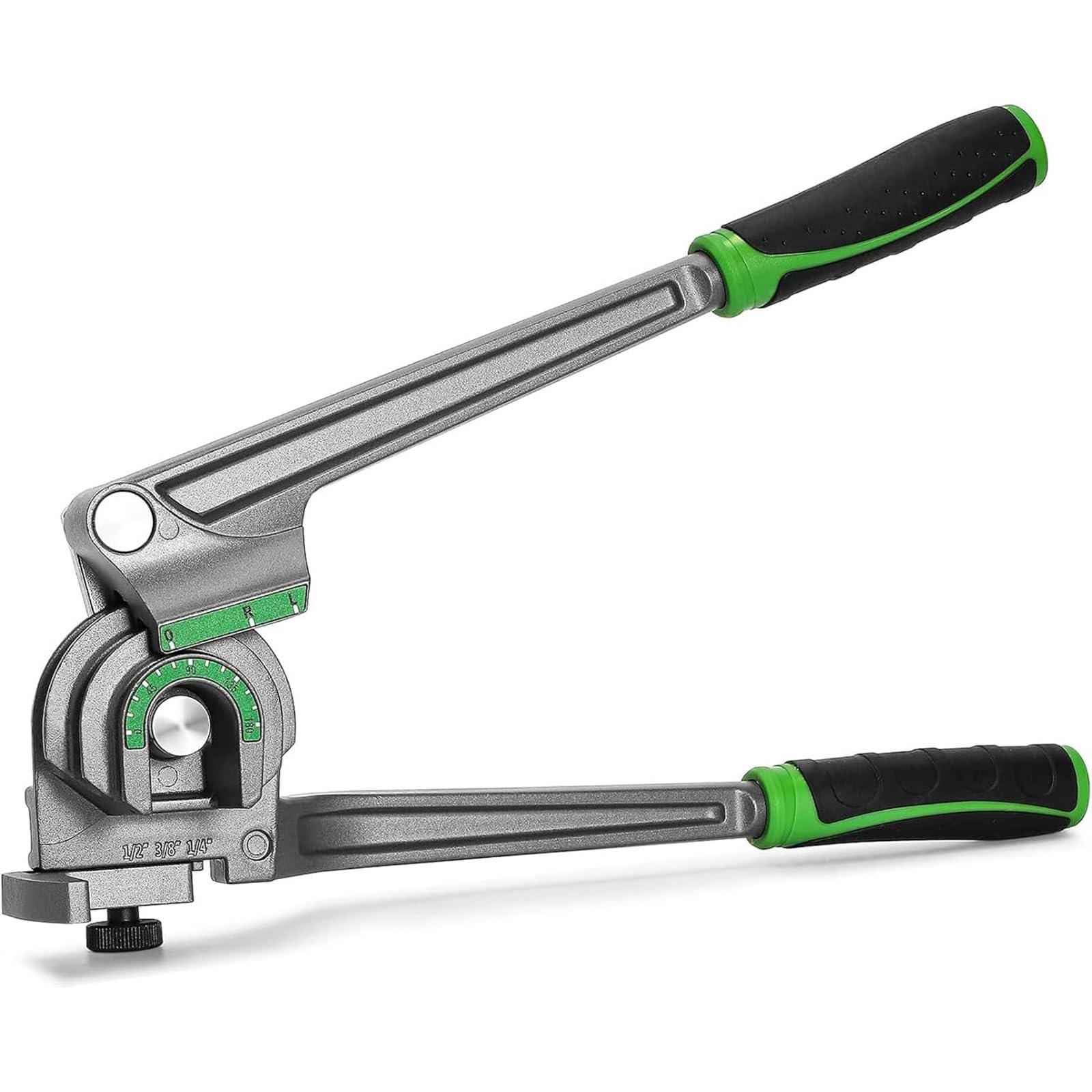 THE WHITE SHOP Aluminum Alloy Tube Bender 1/4", 3/8",1/2", 3 In 1 Manual Level Tube Bender Strong Sturdy, 180° Copper Aluminum Pipes Bending Tools for Hvac Air Conditioning Refrigerator Repair