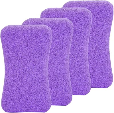 Foot Pumice Stone for Feet, Stone Pumice, 4pcs Callus Exfoliate Stone Feet Care Pumice Stone Feet Hard Skin Remove Pedicure Scrubber,Pumice Stone for Dead Skin Callus Removal (Purple)