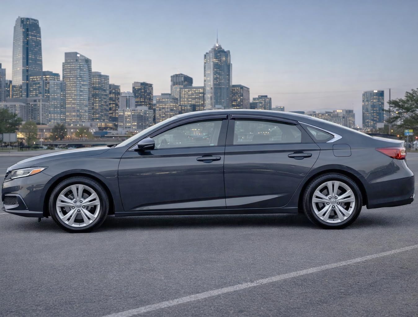 2023-2026 Tape-On Rain Guards for Honda Accord Side Window Visor Deflectors SE LX EX Sport EX-L Sport-L Touring Hybrid Durable Tinted Shade 2024 2025