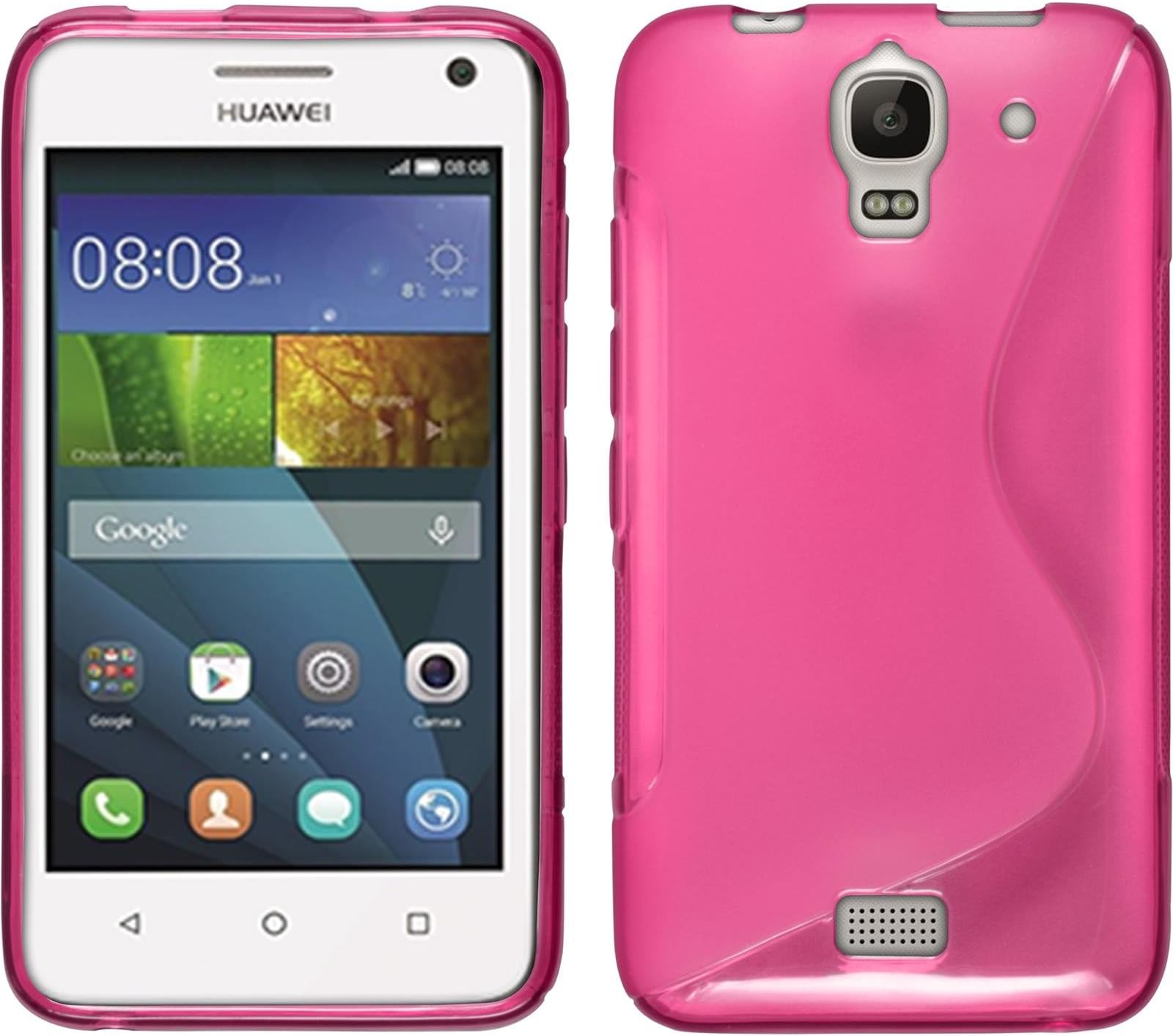 Silicone Case for Huawei Y360 - S-Style hot pink - Cover PhoneNatic Case